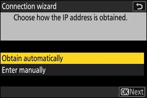 Camera obtains an IP address